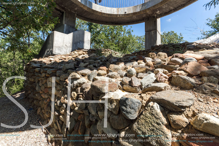 SAMUEL FORTRESS, BULGARIA- SEPTEMBER 6, 2017: Fortress of Bulgarian Tsar Samuel near village of Kliuch, Blagoevgrad region, Bulgaria